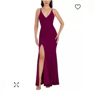 Dress The Population Dresses Dress The Population Iris Crepe Slit Gown s…